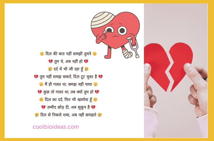 Broken Heart Bio For Instagram In Hindi